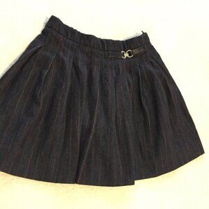Zara Girls Soft Collection Size 7-8 Pleated Striped Skirt